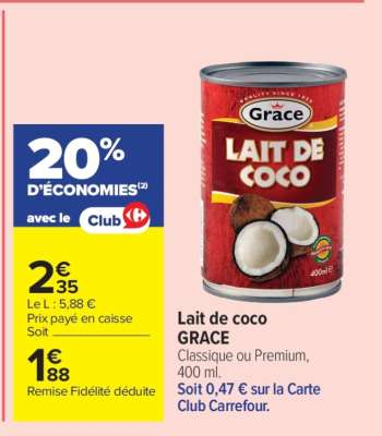Lait de coco GRACE