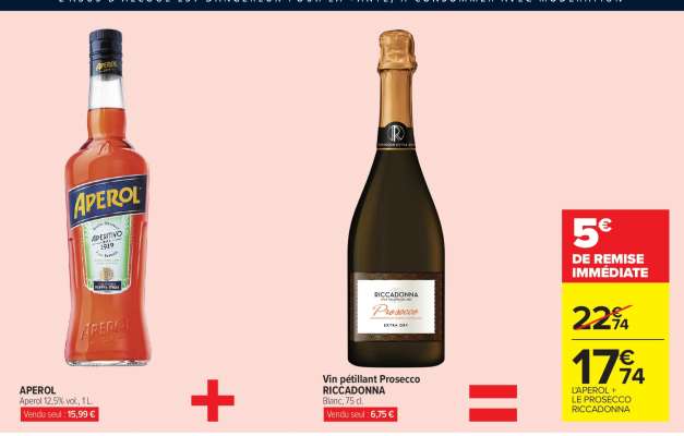 APEROL + Vin pétillant Prosecco RICCADONNA