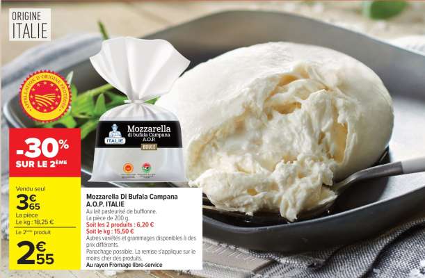 Mozzarella Di Bufala Campana A.O.P. ITALIE