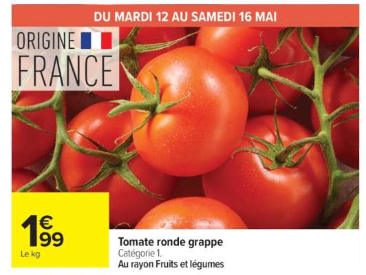 Tomate ronde grappe