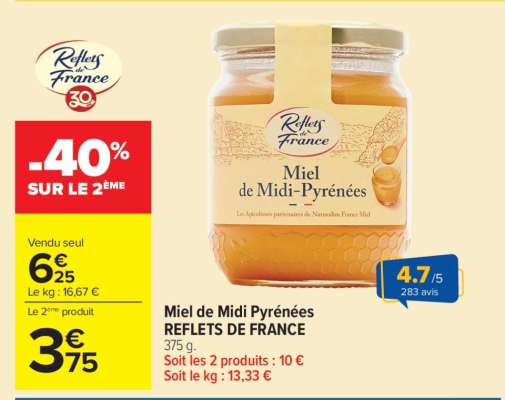 Miel de Midi Pyrénées REFLETS DE FRANCE