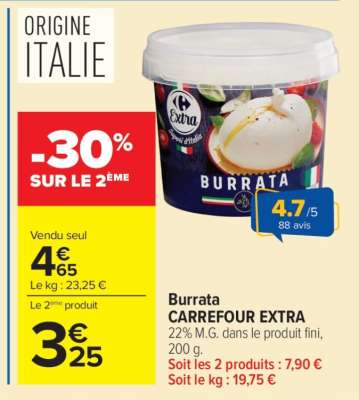 Burrata CARREFOUR EXTRA