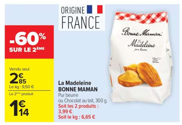 LA MADELEINE “BONNE MAMAN”