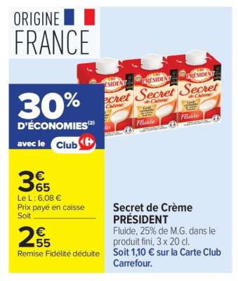Secret De Crème Président