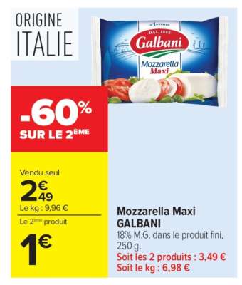 Mozzarella Maxi Galbani