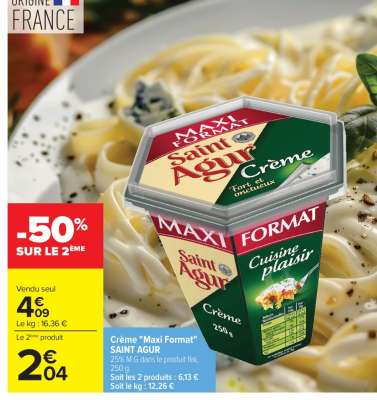 Crème "Maxi Format" SAINT AGUR