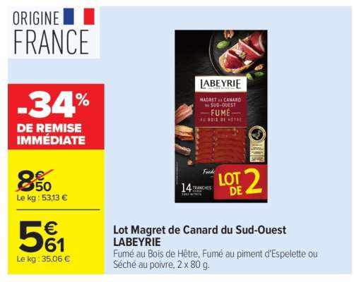 Lot Magret de Canard du Sud-Ouest LABEYRIE
