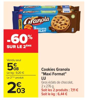 Cookies Granola "Maxi Format" LU