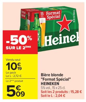 Bière blonde "Format spécial" HEINEKEN