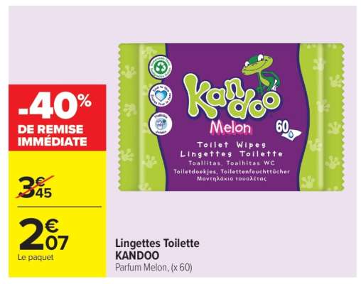 Lingettes Toilette KANDOO