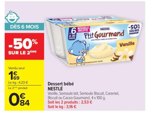 Dessert bébé NESTLÉ