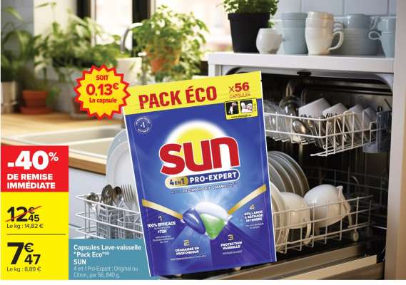 Capsules lave-vaisselle "Pack Eco" SUN