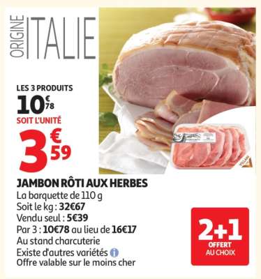 Jambon rôti aux herbes