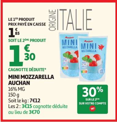 Mini Mozzarella Auchan