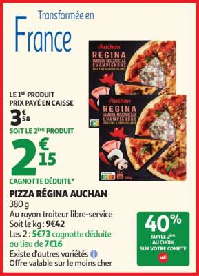 Pizza Régina Auchan