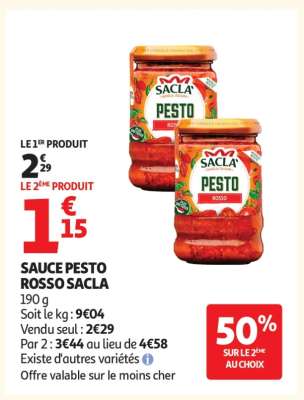 SAUCE PESTO ROSSO SACLA