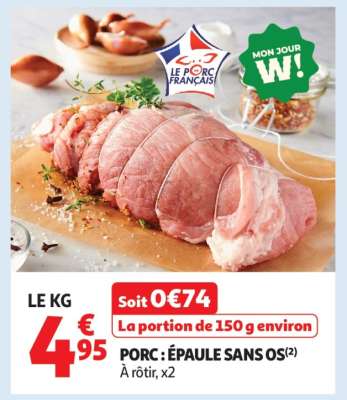 Porc : Épaule Sans Os