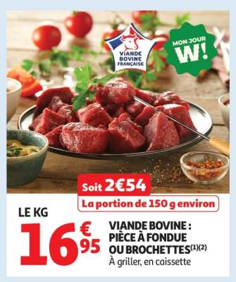 Viande Bovine : Pièce À Fondue Ou Brochettes