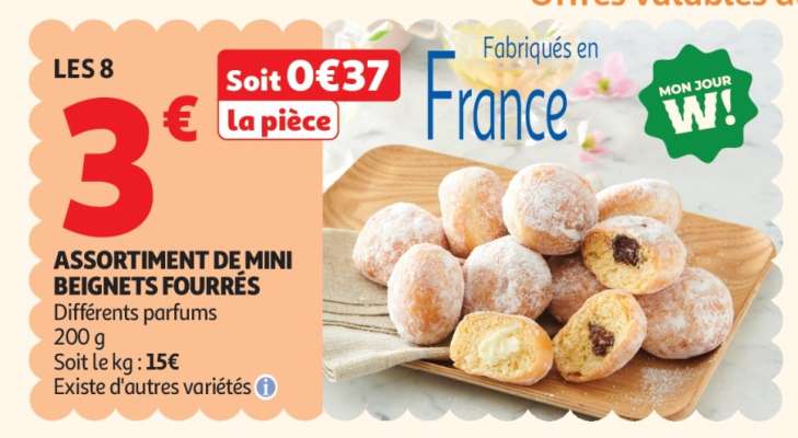 ASSORTIMENT DE MINI BEIGNETS FOURRÉS
