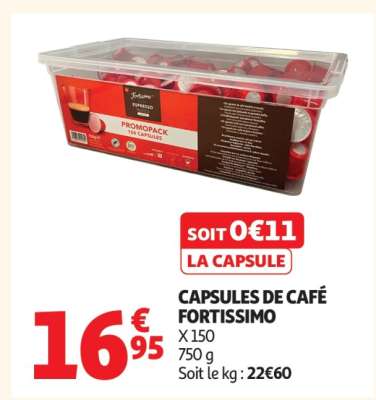CAPSULES DE CAFÉ FORTISSIMO