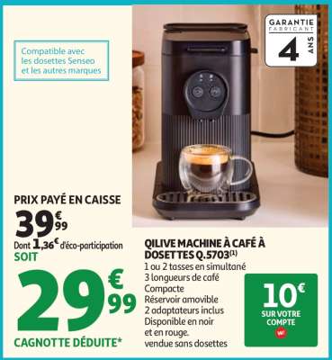 Qilive Machine à Café à Dosettes Q.5703
