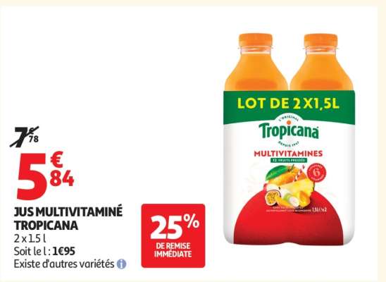JUS MULTIVITAMINÉ TROPICANA
