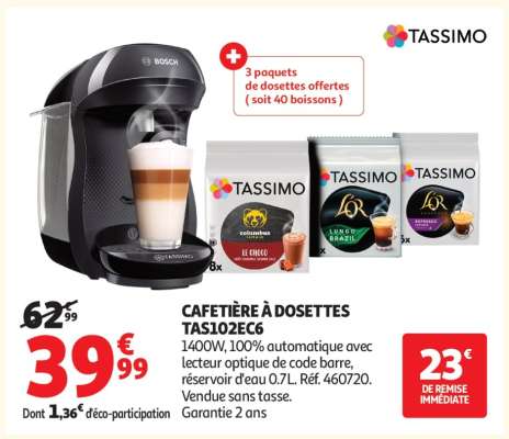 CAFETIÈRE À DOSETTES TAS102EC6