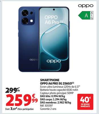 SMARTPHONE OPPO A6 PRO 5G 256GO