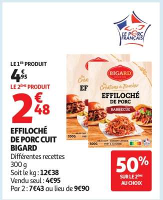 EFFILOCHÉ DE PORC CUIT BIGARD