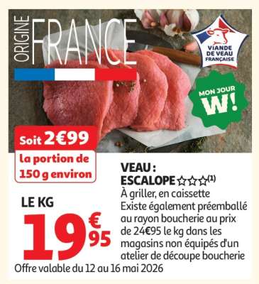 Veau : Escalope***