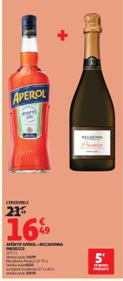 L'ensemble Apéritif Aperol + Riccadonna Prosecco