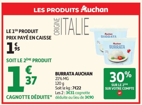BURRATA AUCHAN
