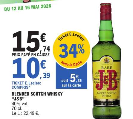 BLENDED SCOTCH WHISKY J&B