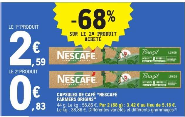 Capsules de café "Nescafé Farmers Origins"