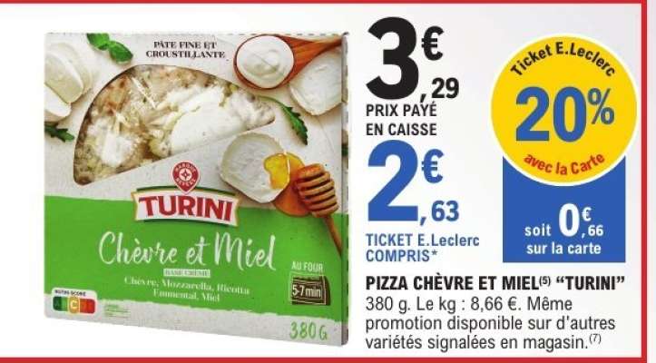 Pizza Chèvre et Miel "Turini"