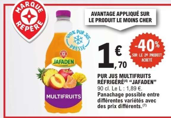 PUR JUS MULTIFRUITS RÉFRIGÉRÉ "JAFADEN"
