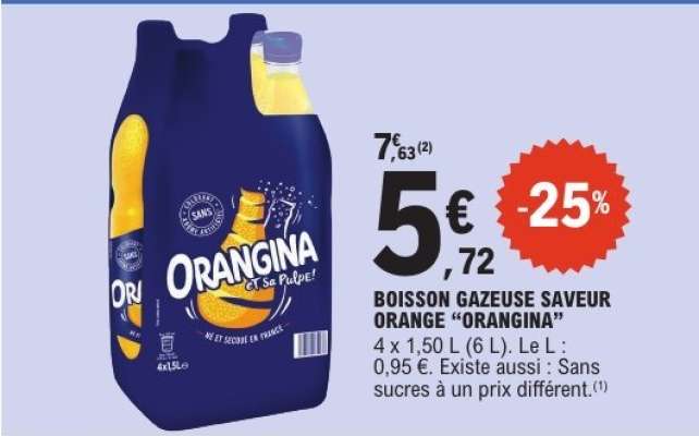 Boisson gazeuse saveur orange 'Orangina'