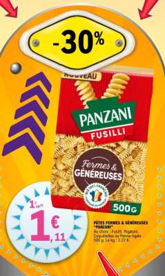 Pâtes "Fermes & Généreuses" PANZANI