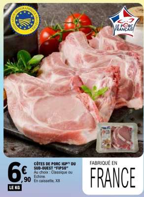 CÔTES DE PORC IGP DU SUD-OUEST 'FIPSO'