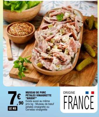 MUSEAU DE PORC PÉTALES VINAIGRETTE “BRIENT”