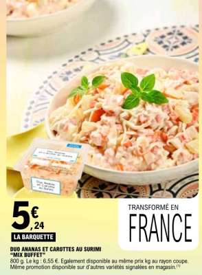 DUO ANANAS ET CAROTTES AU SURIMI “MIX BUFFET”