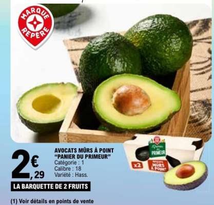 Avocats mûrs à point 'Panier du Primeur'