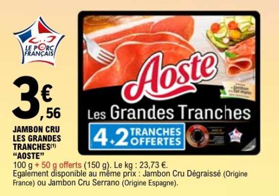 Jambon Cru Les Grandes Tranches Aoste