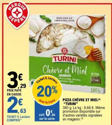 Pizza Chèvre et Miel "Turini"