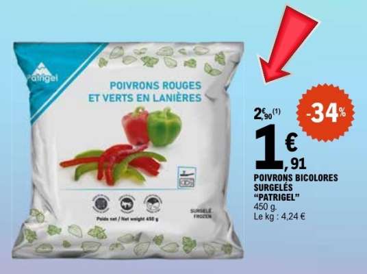 POIVRONS BICOLORES SURGELES "PATRIGEL"