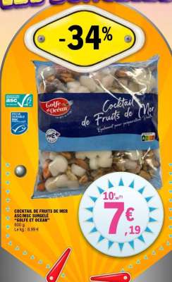 COCKTAIL DE FRUITS DE MER ASC/MSC SURGELE 'GOLFE ET OCEAN'