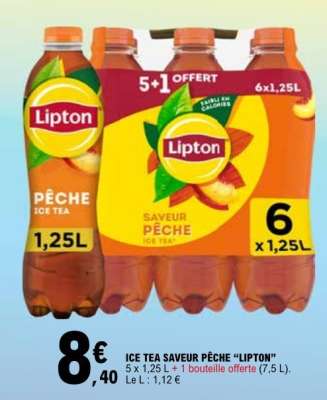ICE TEA SAVEUR PÊCHE 'LIPTON'