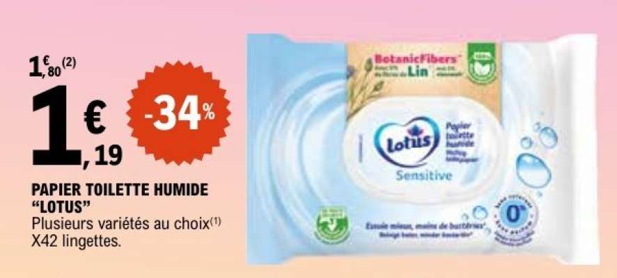 Papier Toilette Humide Lotus