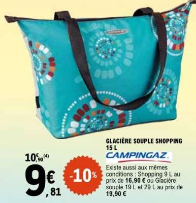 GLACIÈRE SOUPLE SHOPPING 15 L