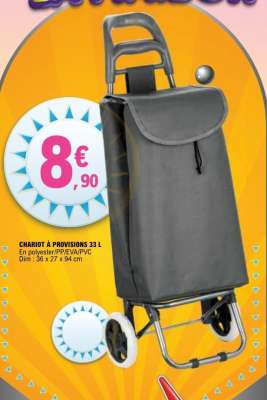 CHARIOT À PROVISIONS 33 L